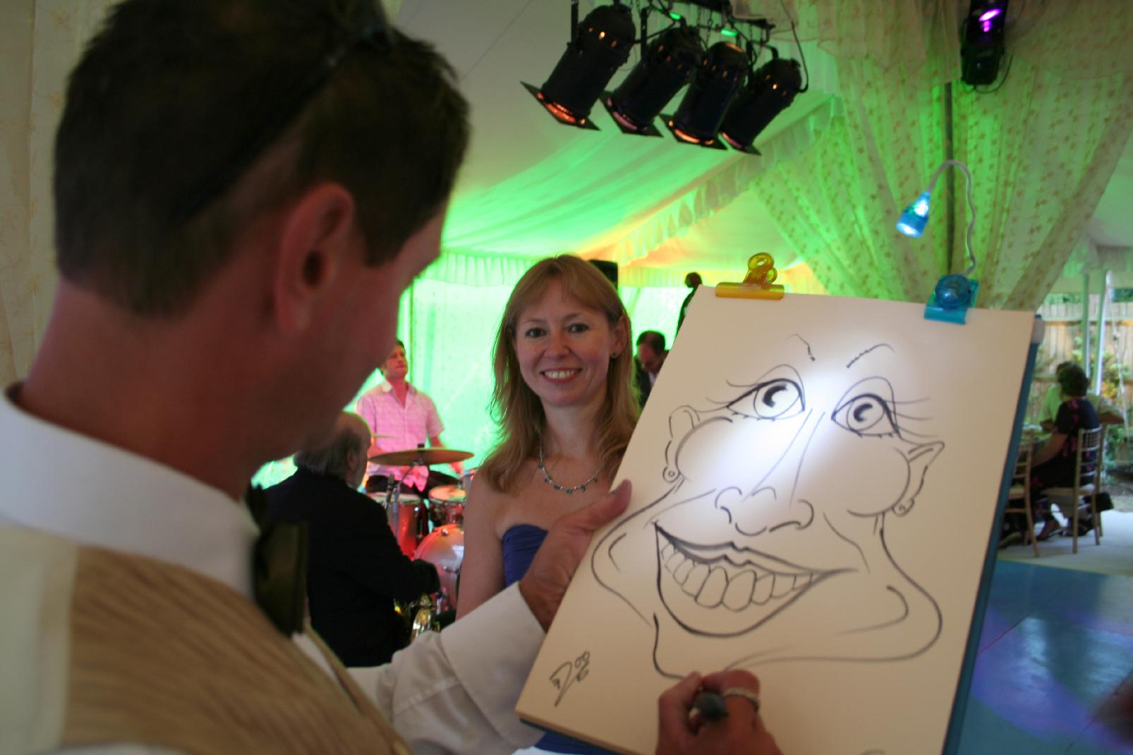 Wedding entertainment, quick drawings