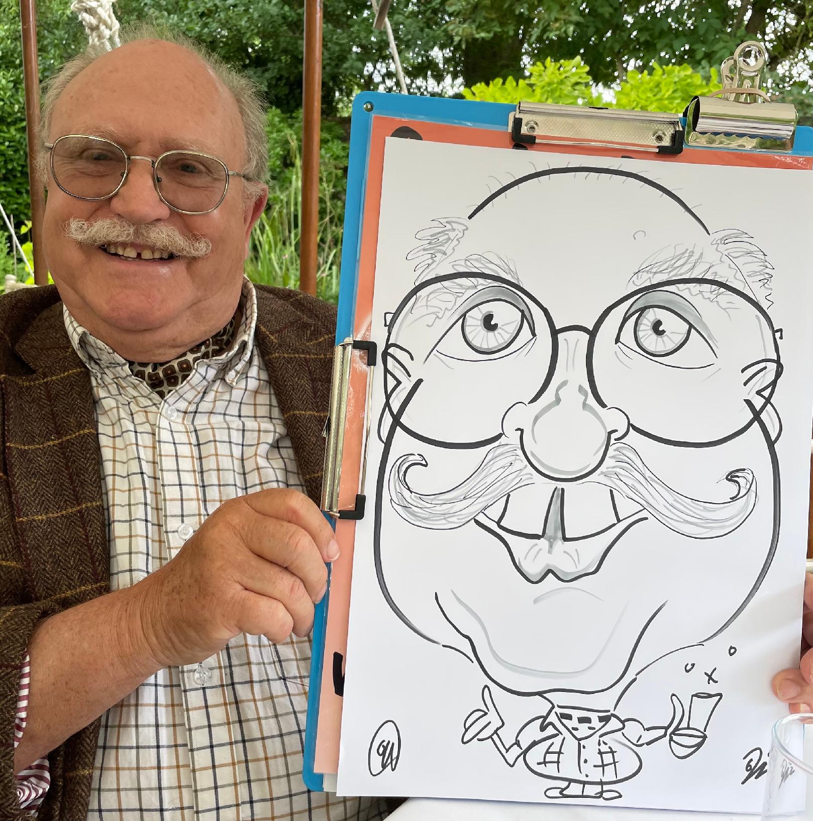 caricatures are great for garden parties or charity events